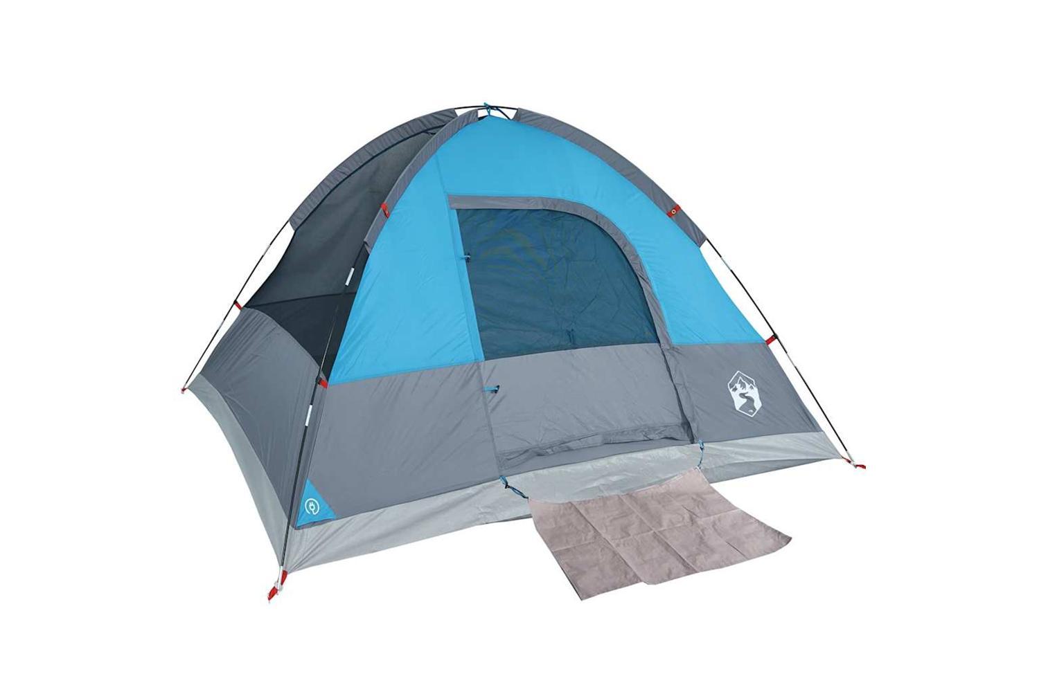 Vidaxl Camping Tent Dome 4-person Blue Waterproof-5