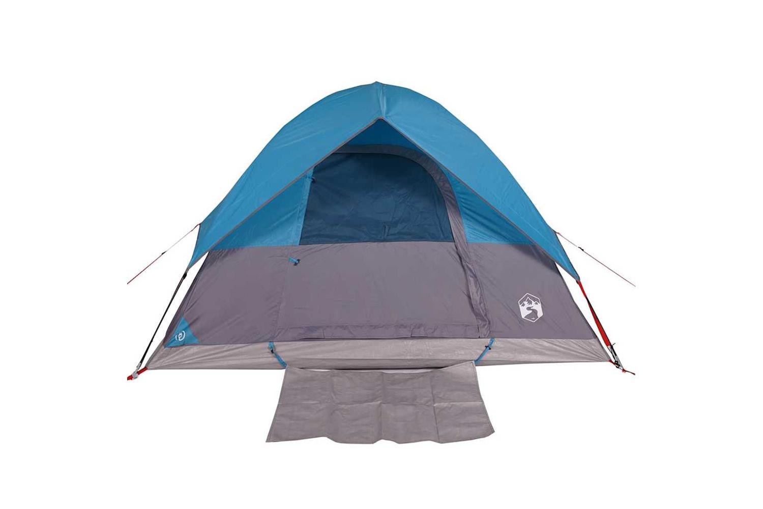 Vidaxl Camping Tent Dome 4-person Blue Waterproof-6