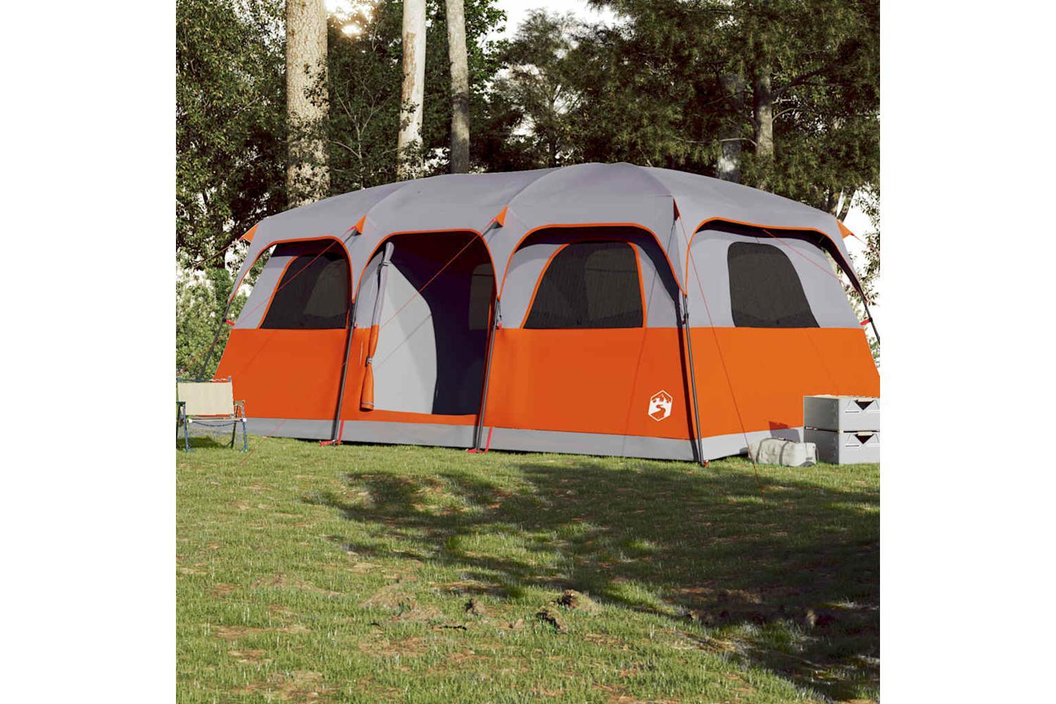 Vidaxl Family Tent Cabin 10-person Grey Waterproof-3