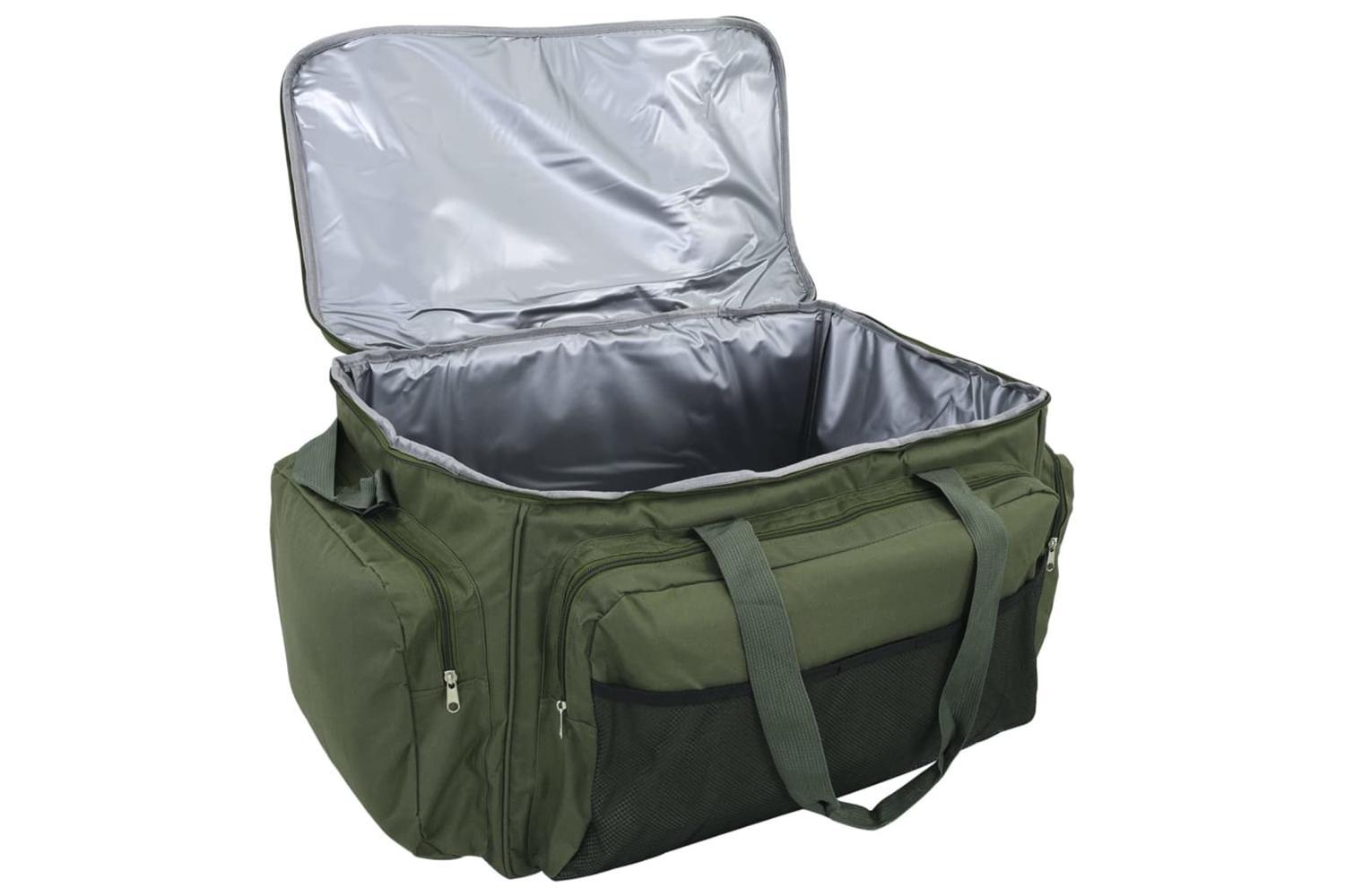 Vidaxl Fishing Bag Waterproof Dark Green Oxford Fabric-4