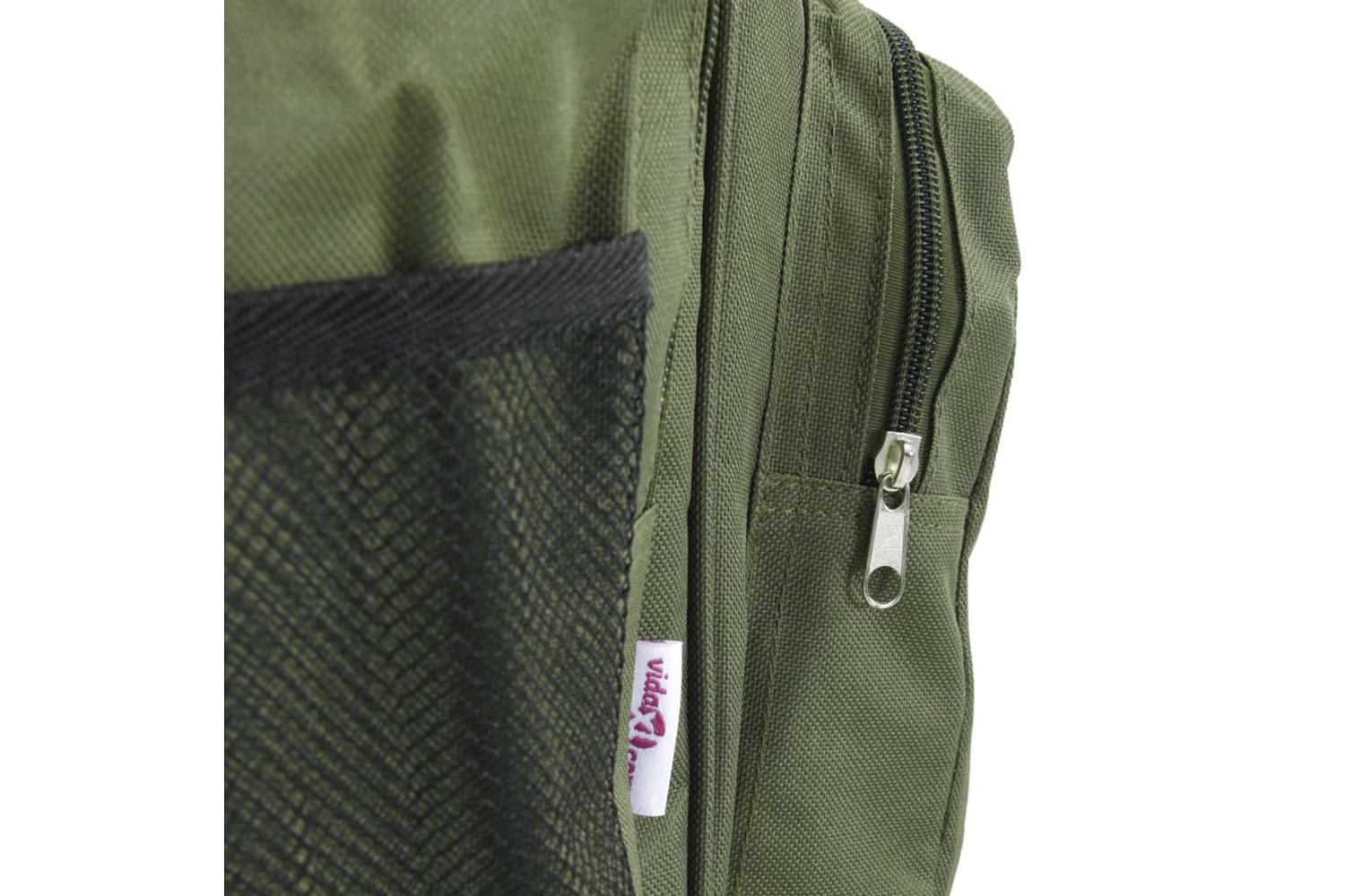 Vidaxl Fishing Bag Waterproof Dark Green Oxford Fabric-7