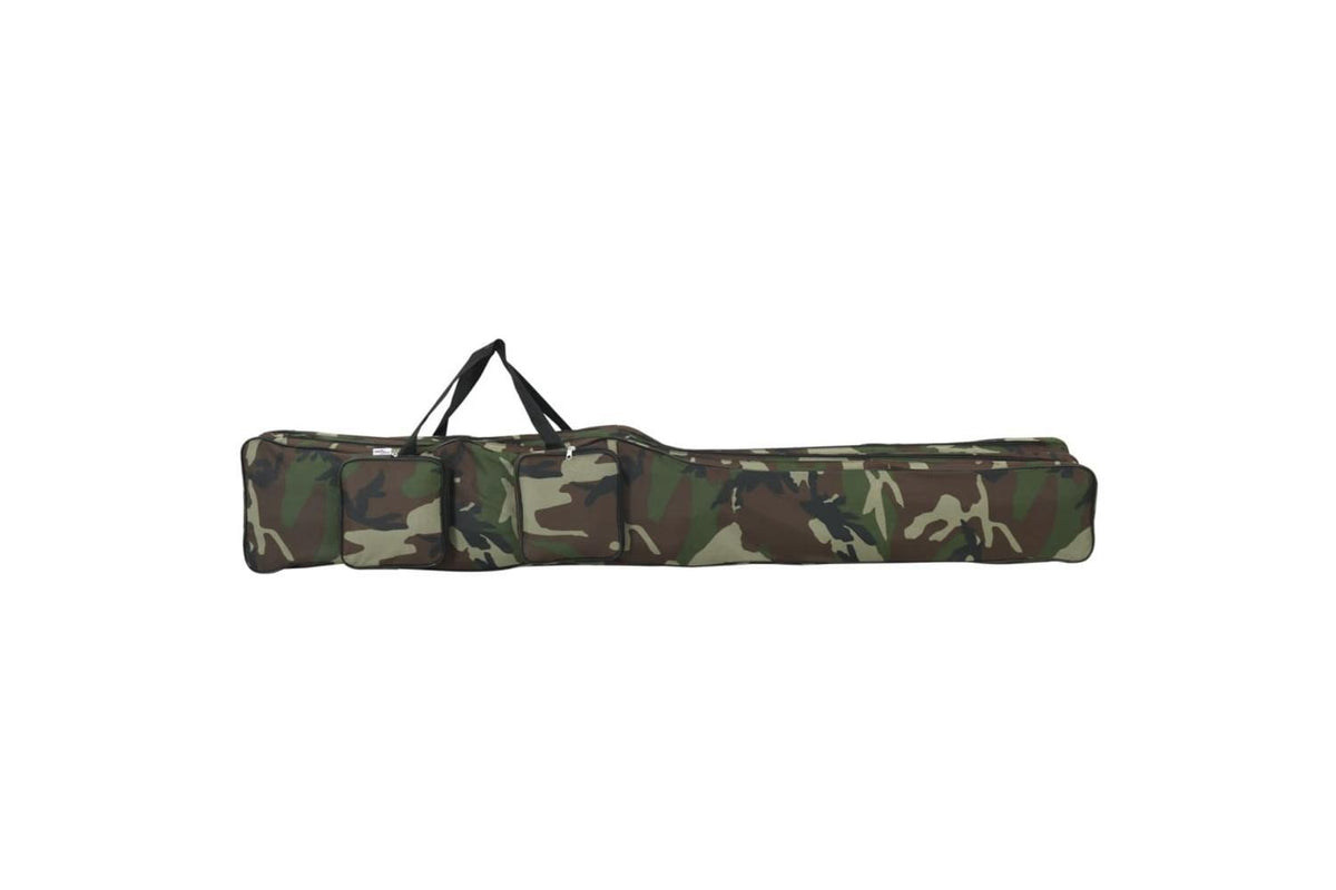 Vidaxl Fishing Rod Bag Green Camouflage 150 Cm Oxford Fabric
