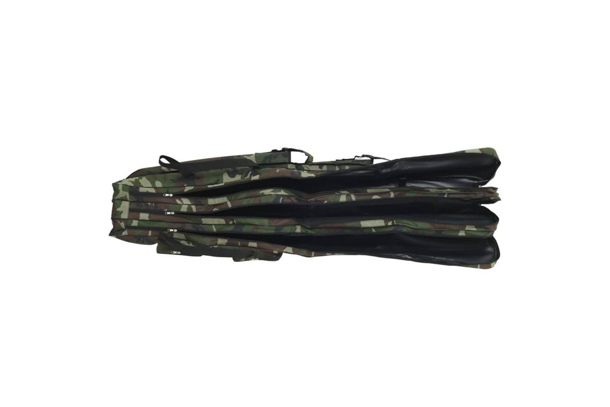 Vidaxl Fishing Rod Bag Green Camouflage 150 Cm Oxford Fabric-2