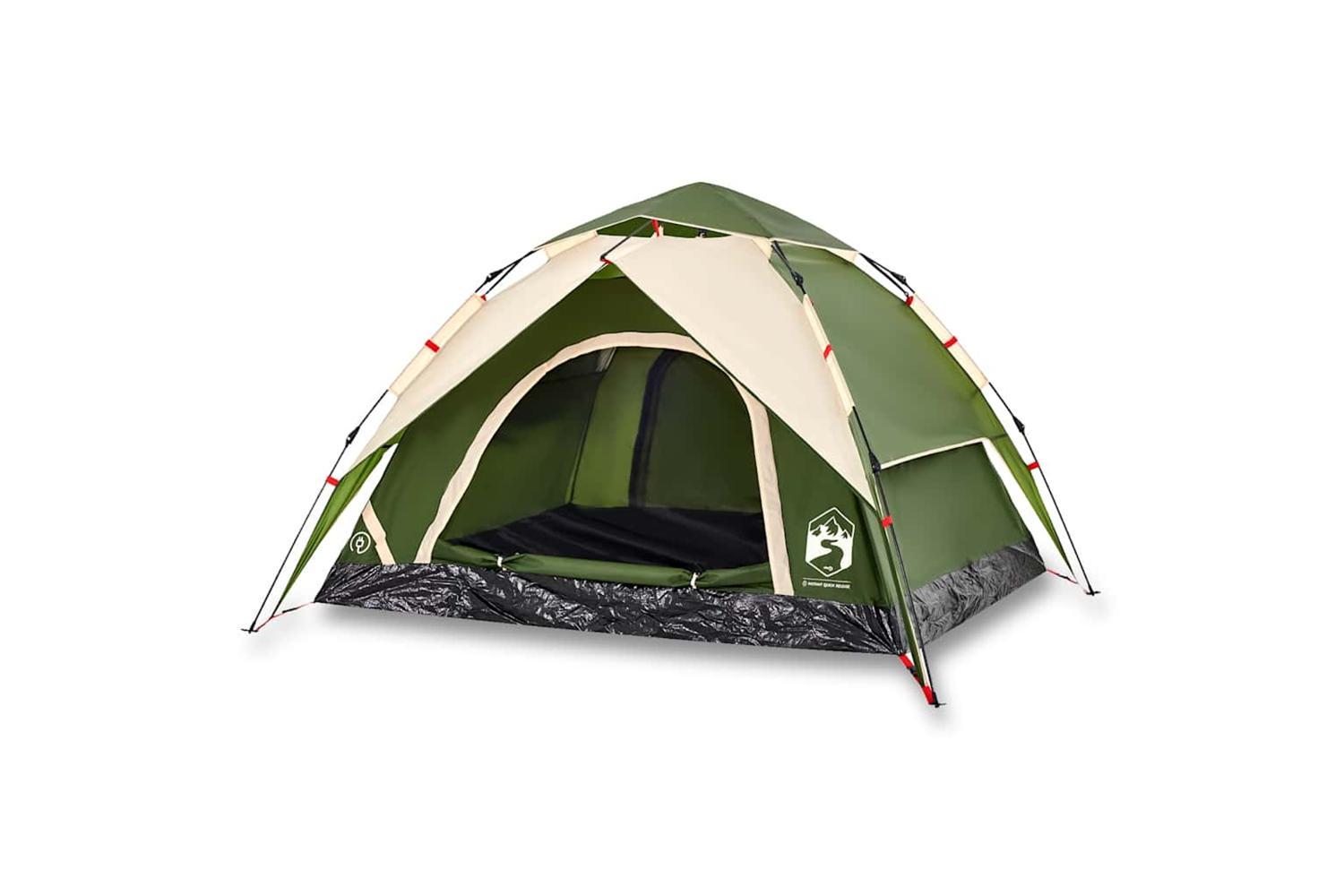 Vidaxl Camping Tent Dome 3-person Green Quick Release-2