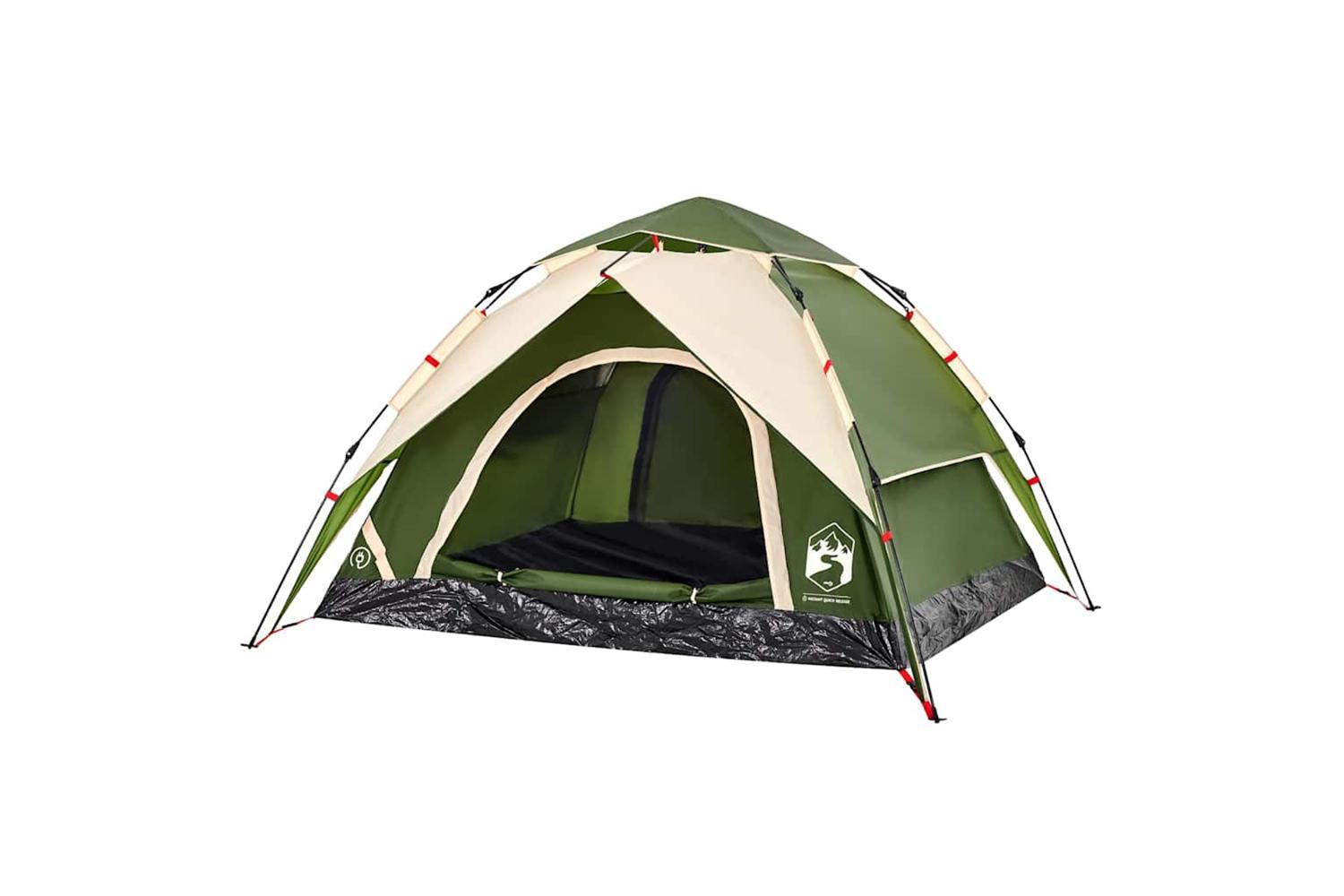 Vidaxl Camping Tent Dome 3-person Green Quick Release-4