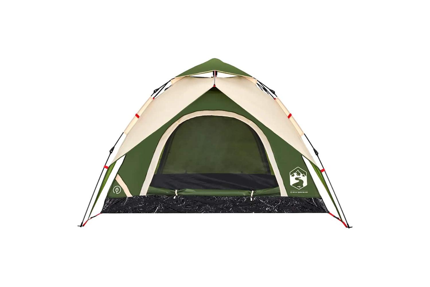 Vidaxl Camping Tent Dome 3-person Green Quick Release-7