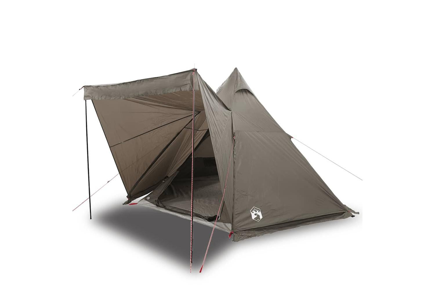 Vidaxl Family Tent Tipi 6-person Brown Waterproof-2