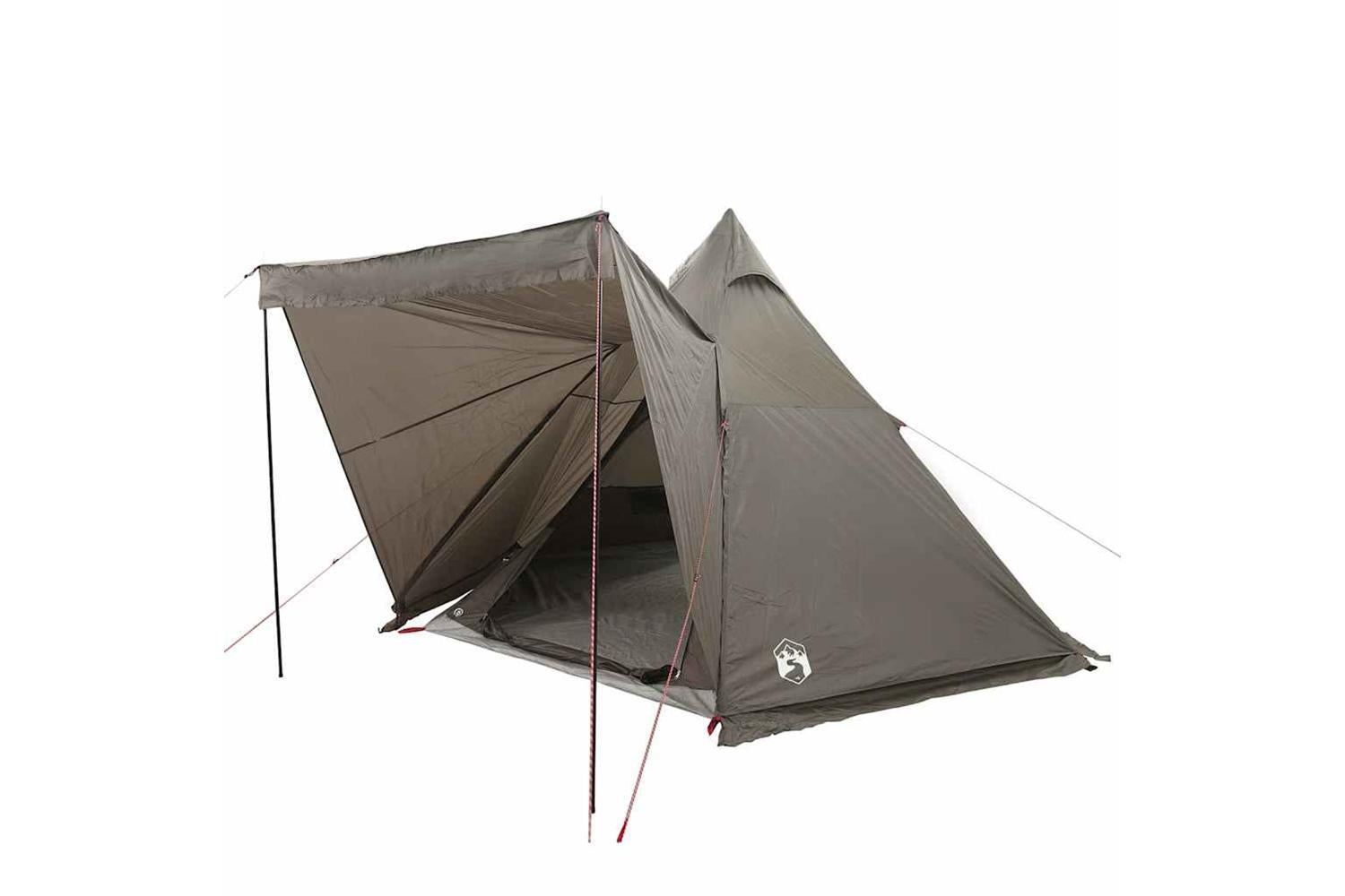 Vidaxl Family Tent Tipi 6-person Brown Waterproof-3