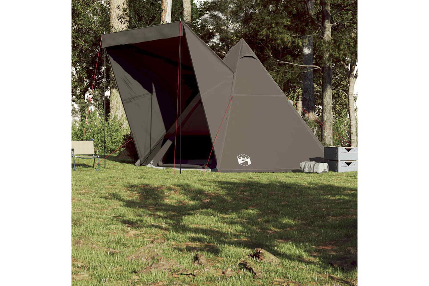 Vidaxl Family Tent Tipi 6-person Brown Waterproof-4
