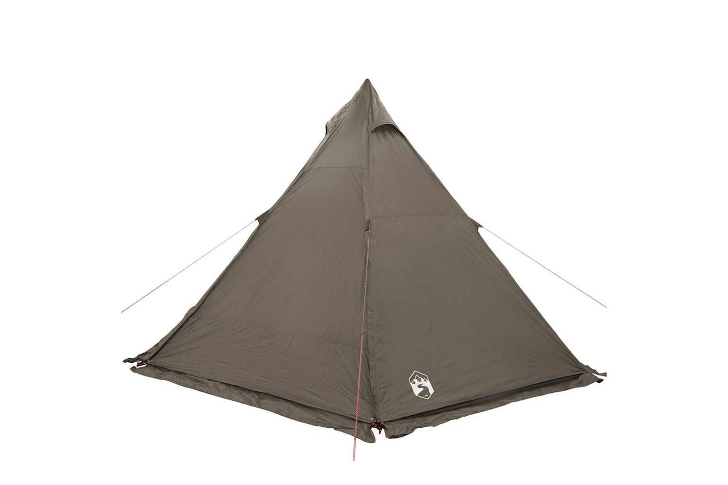 Vidaxl Family Tent Tipi 6-person Brown Waterproof-9