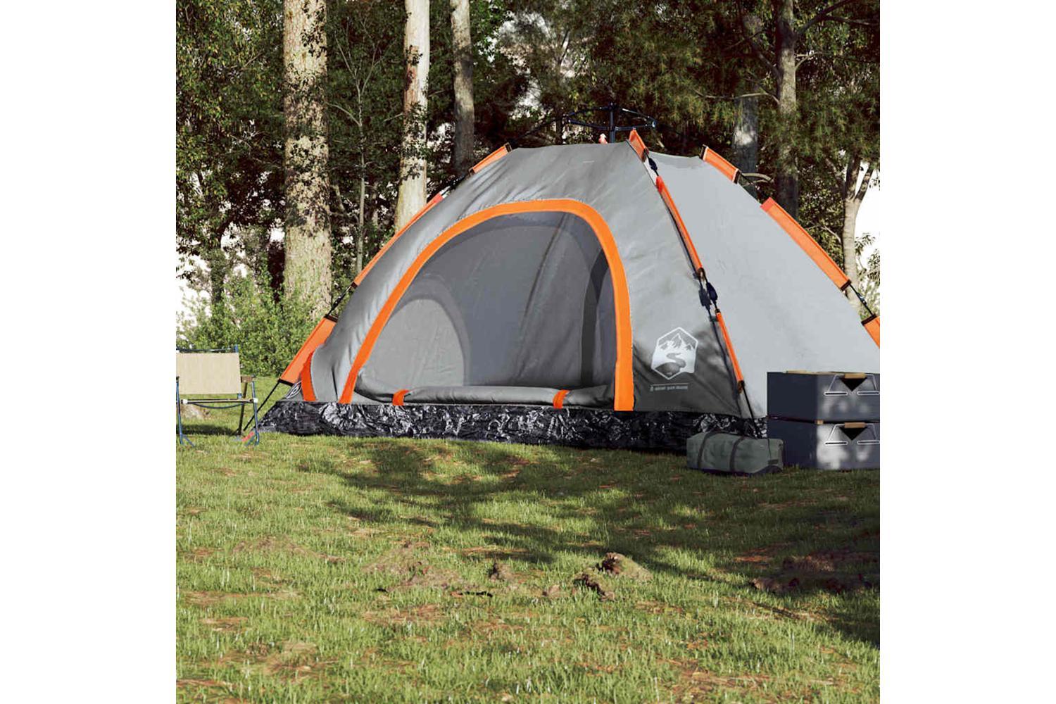 Vidaxl Camping Tent 5-person Grey And Orange Quick Release-3