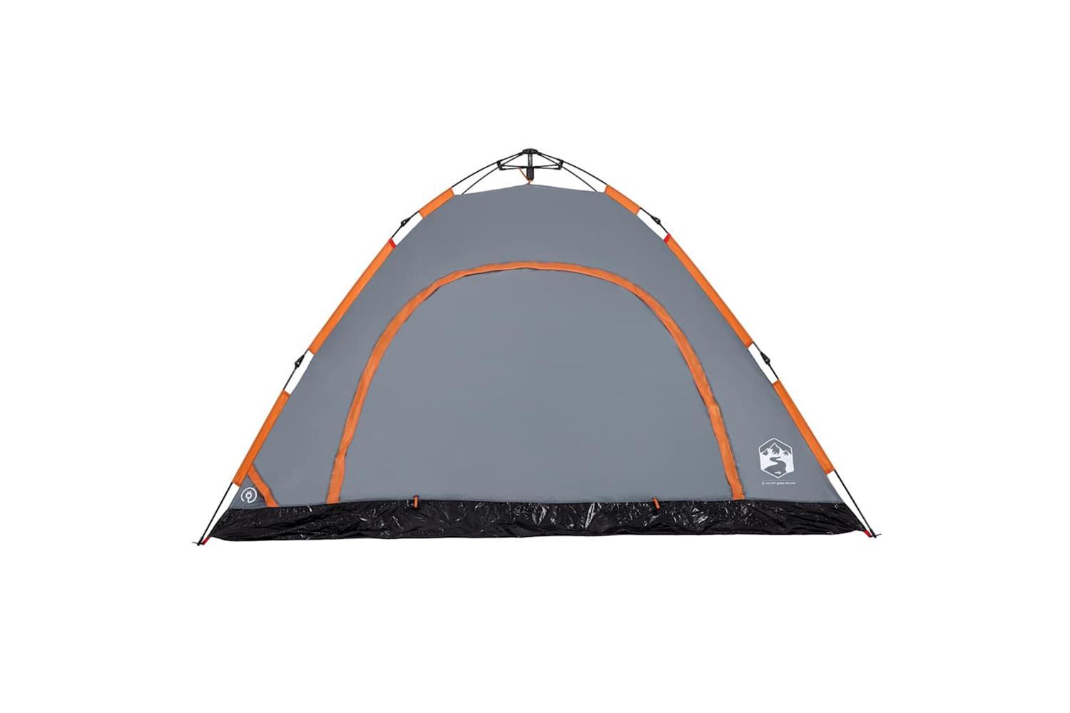 Vidaxl Camping Tent 5-person Grey And Orange Quick Release-6