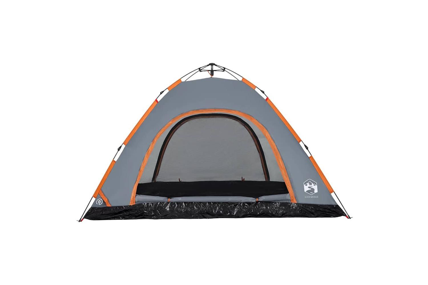 Vidaxl Camping Tent 5-person Grey And Orange Quick Release-7