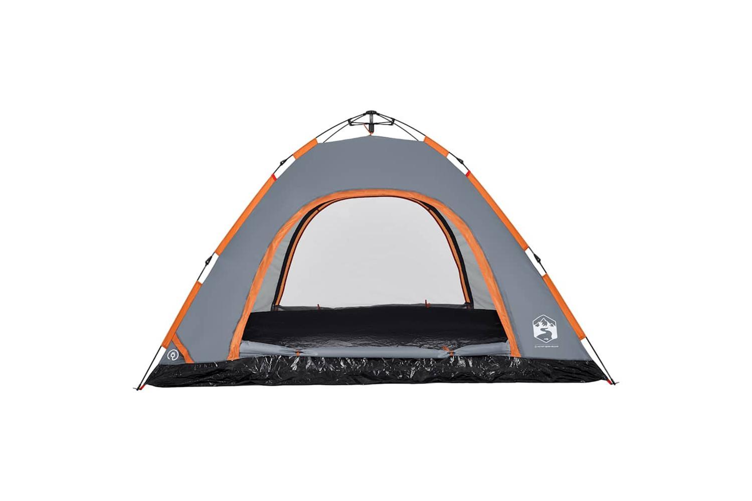 Vidaxl Camping Tent 5-person Grey And Orange Quick Release-8