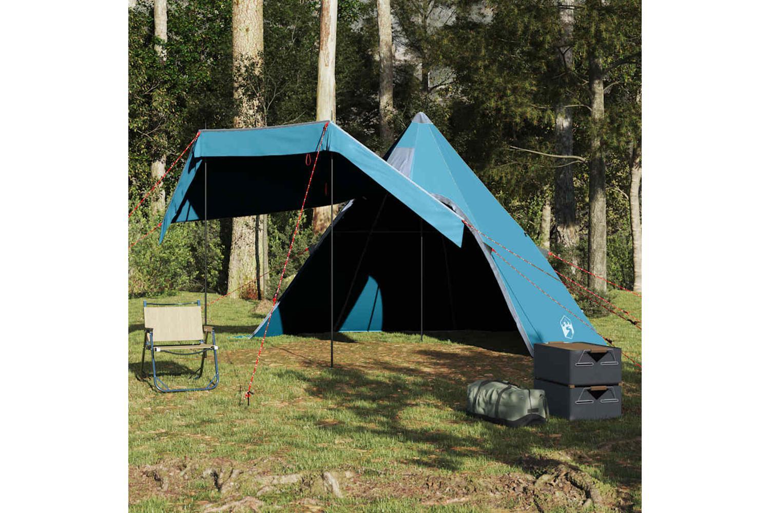 Vidaxl Camping Tent Tipi 5-person Blue Waterproof-4