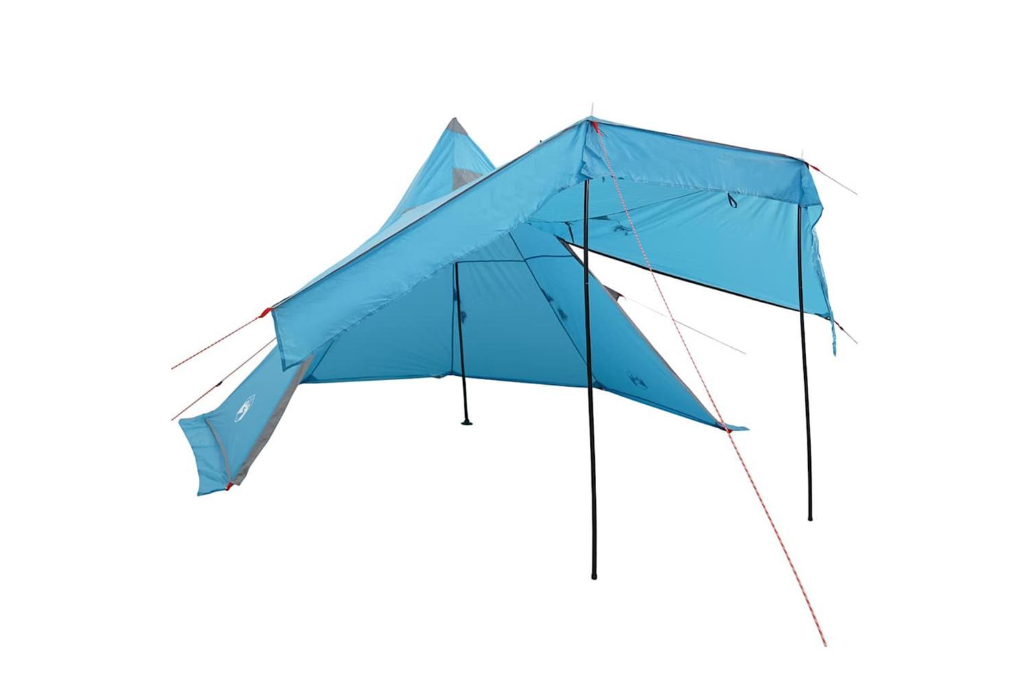 Vidaxl Camping Tent Tipi 5-person Blue Waterproof-7