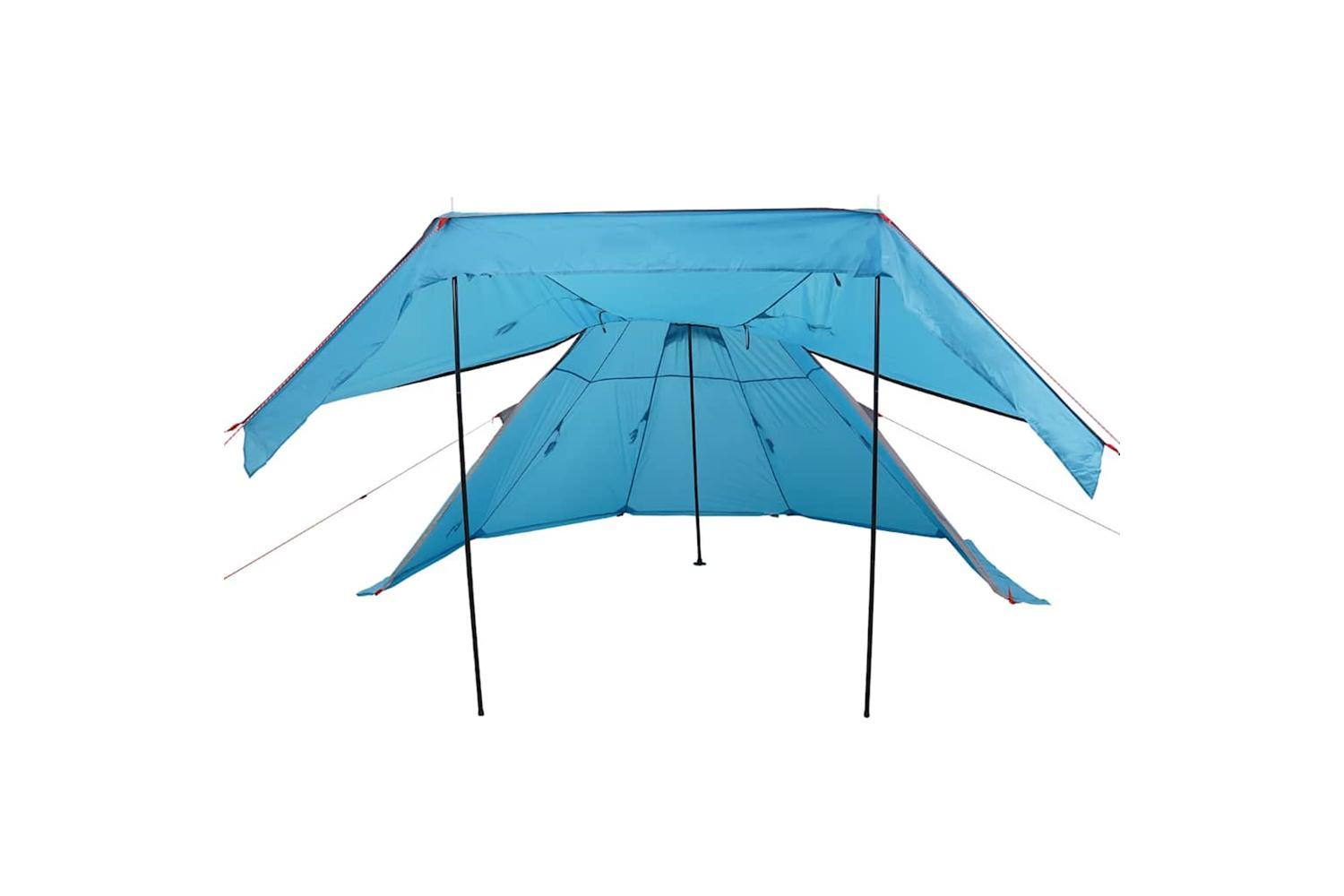 Vidaxl Camping Tent Tipi 5-person Blue Waterproof-8