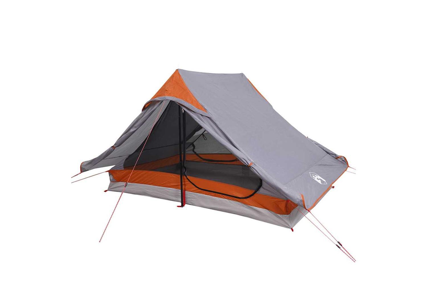 Vidaxl Camping Tent 2-person Grey Waterproof-7