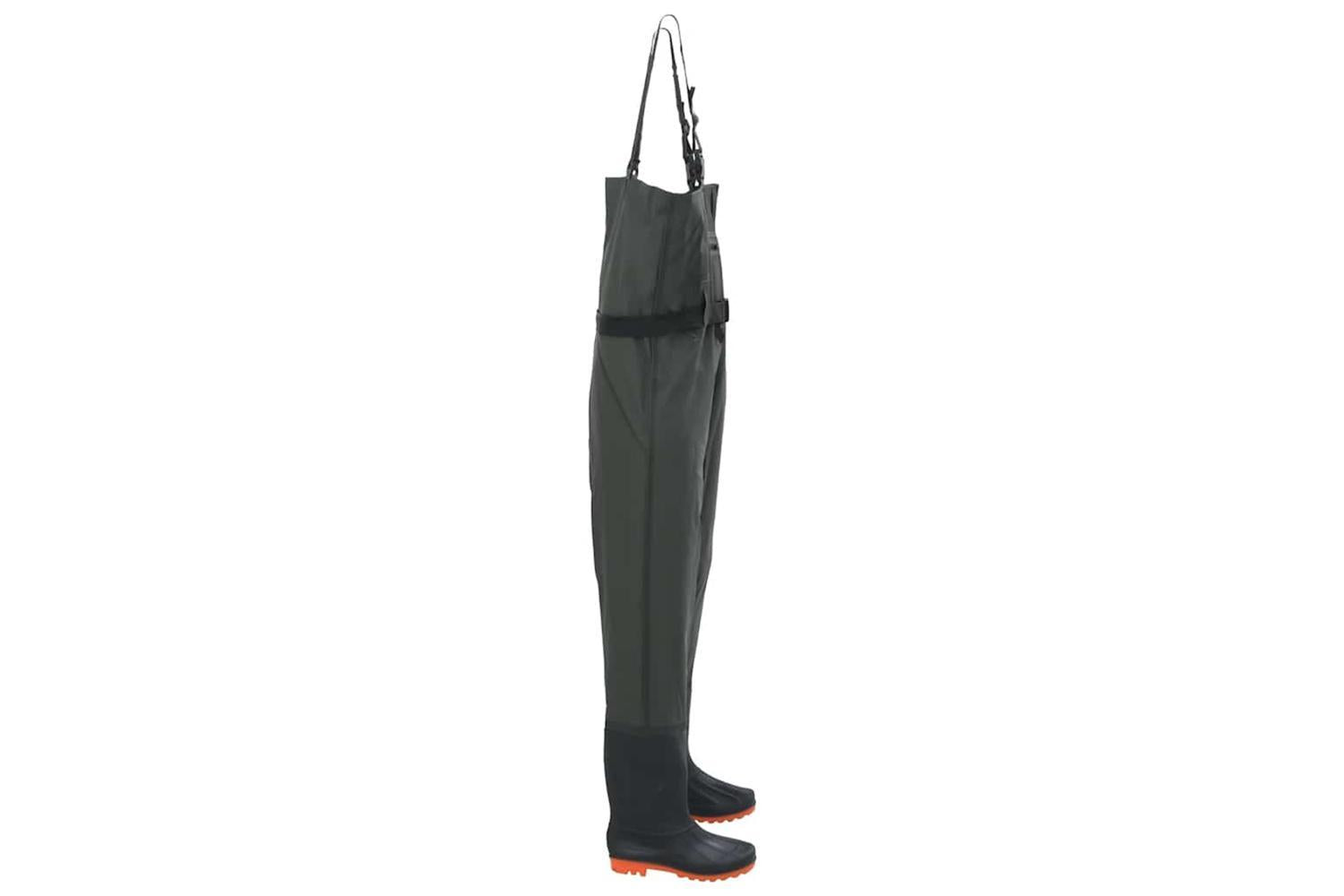 Vidaxl Chest Waders With Boots And Belt Dark Green Size 39-3