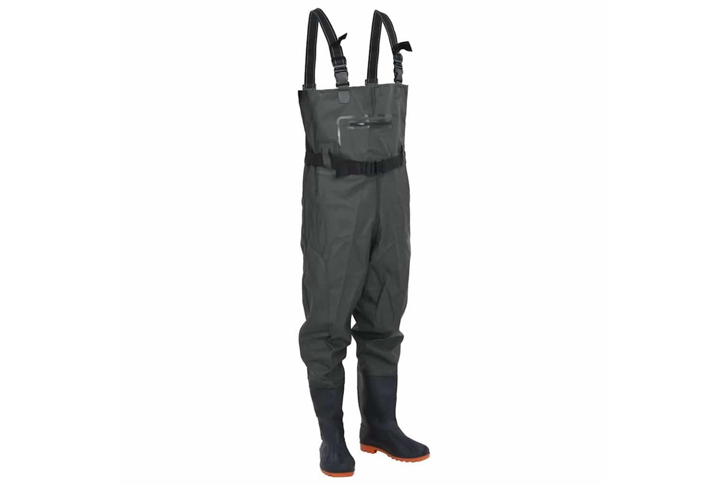 Vidaxl Chest Waders With Boots And Belt Dark Green Size 41