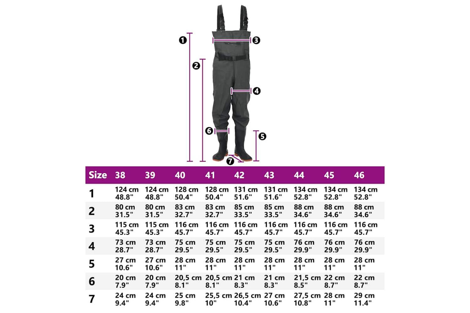 Vidaxl Chest Waders With Boots And Belt Dark Green Size 41-9