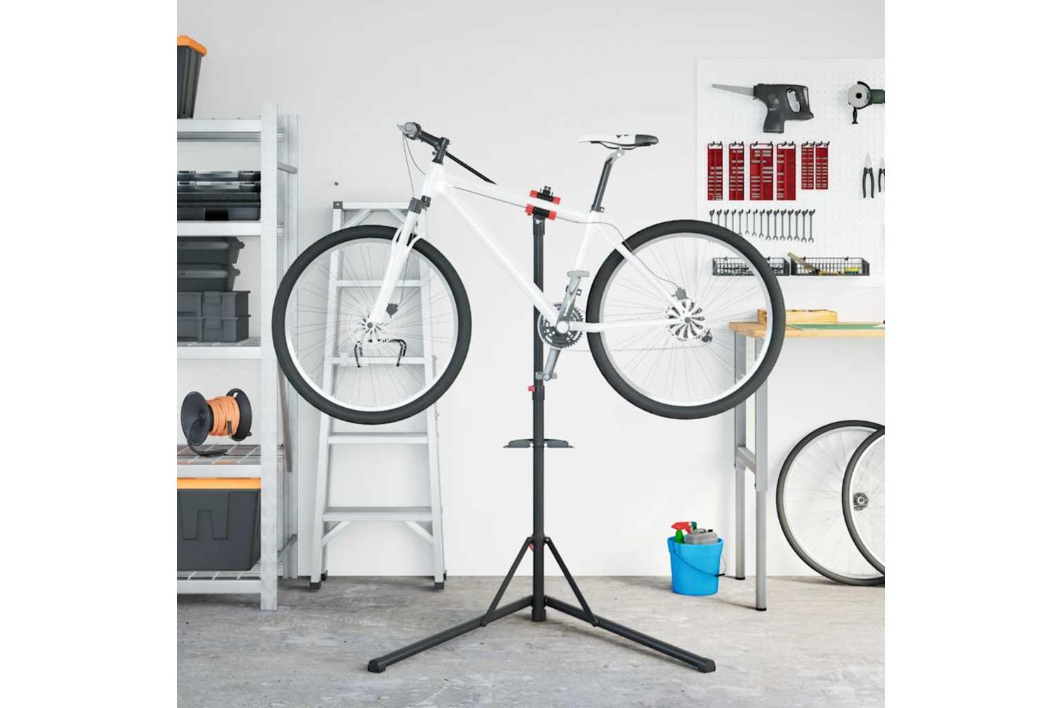 Vidaxl Bike Repair Stand Foldable Adjustable 92-152 Cm Red Steel-3