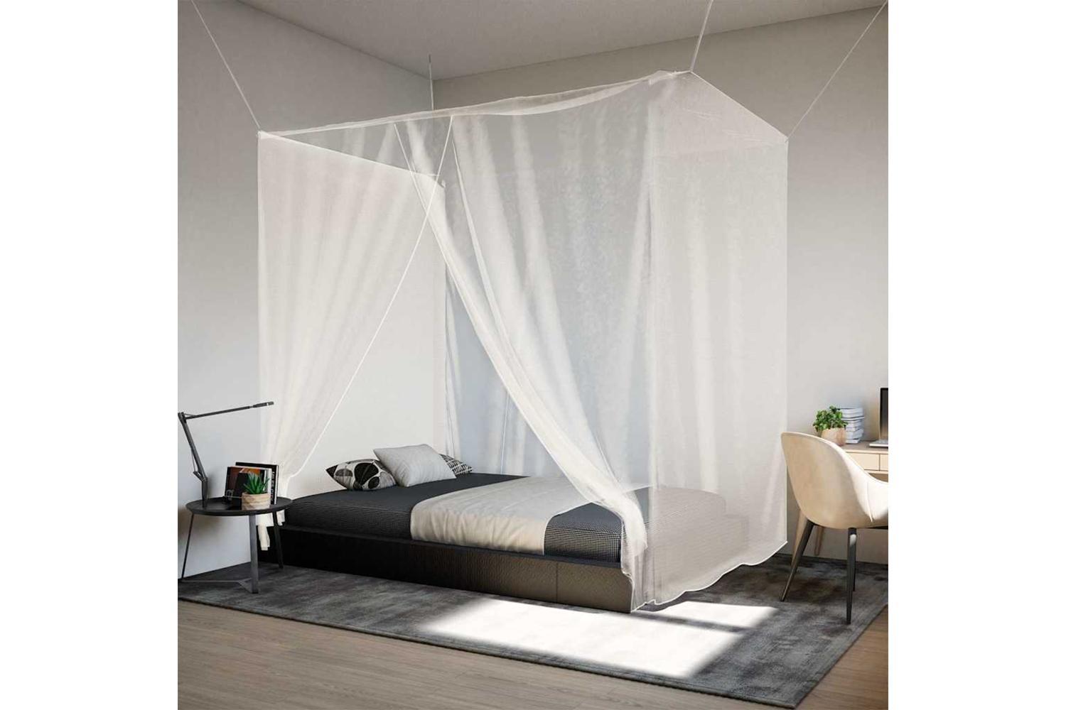 Vidaxl Hanging Mosquito Net 156 Mesh White 220x180x180 Cm-3