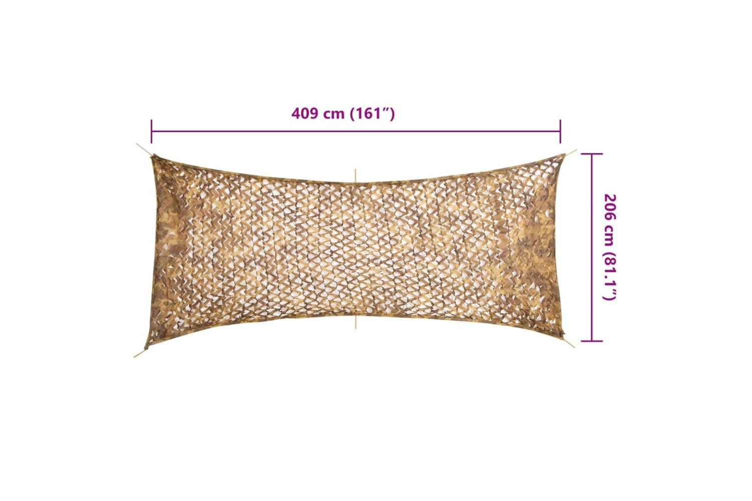 Vidaxl Camouflage Net With Storage Bag 409x206 Cm Sand-7