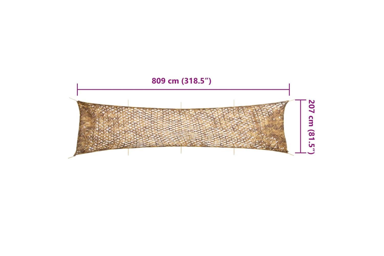 Vidaxl Camouflage Net With Storage Bag 809x207 Cm Sand-7