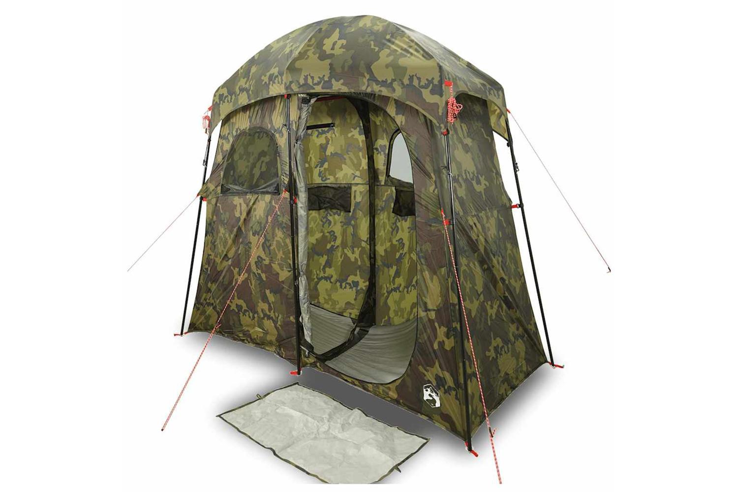 Vidaxl Shower Tent 2-person Camouflage Waterproof-2