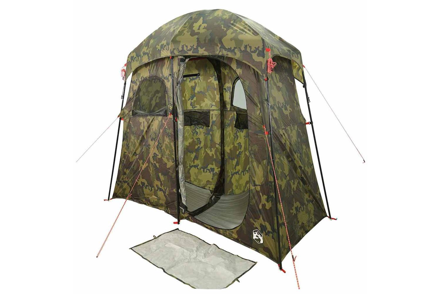 Vidaxl Shower Tent 2-person Camouflage Waterproof-4