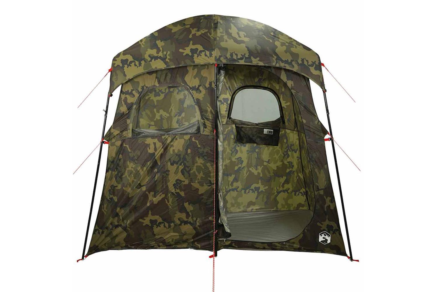 Vidaxl Shower Tent 2-person Camouflage Waterproof-6