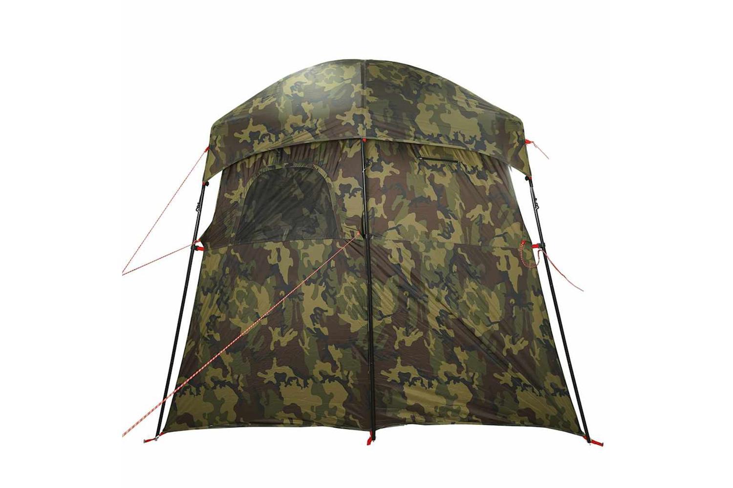 Vidaxl Shower Tent 2-person Camouflage Waterproof-9