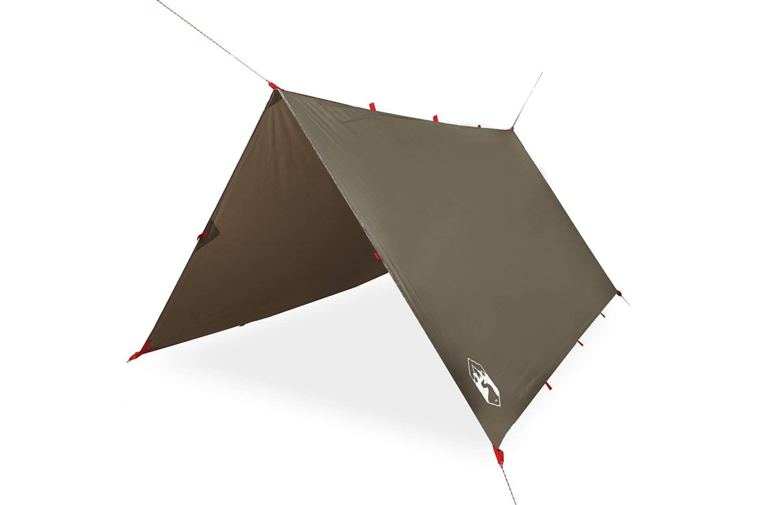 Vidaxl Camping Tarp Brown 306x306 Cm Waterproof-2