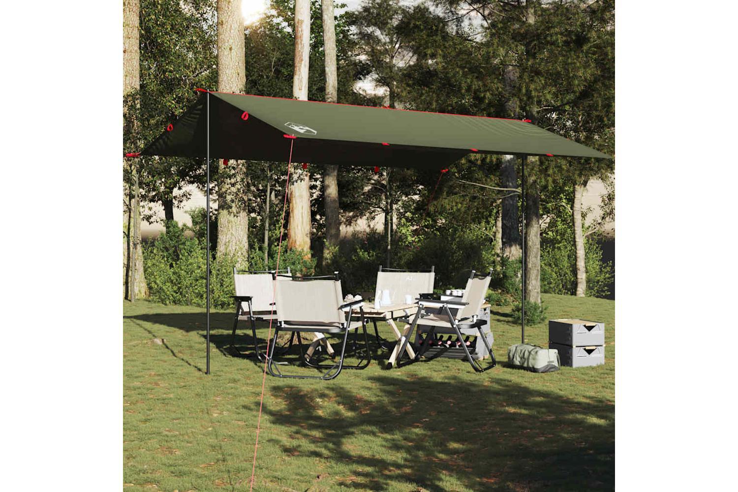 Vidaxl Camping Tarp Olive Green 506x306 Cm Waterproof-3