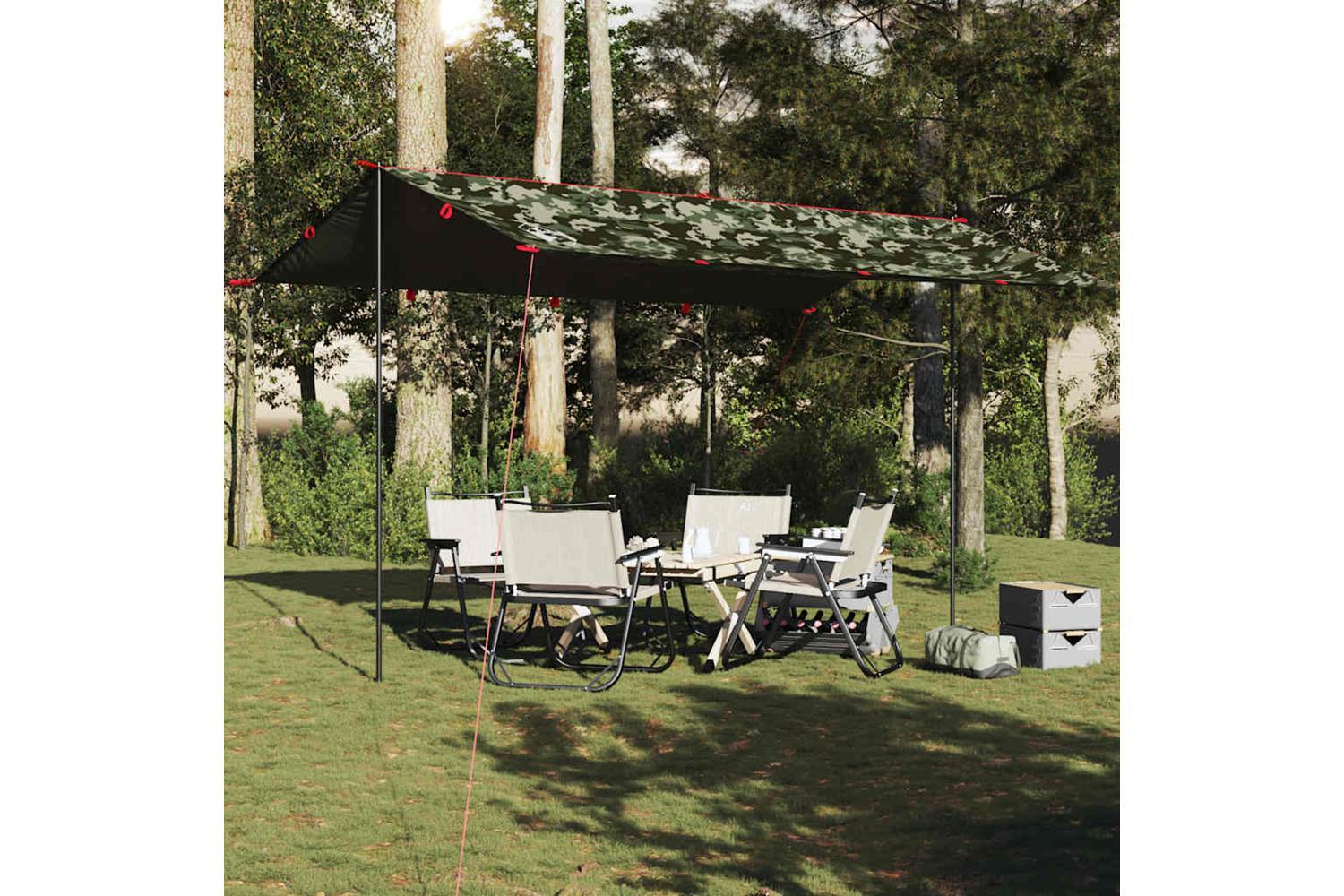 Vidaxl Camping Tarp Camouflage 506x306 Cm Waterproof-3