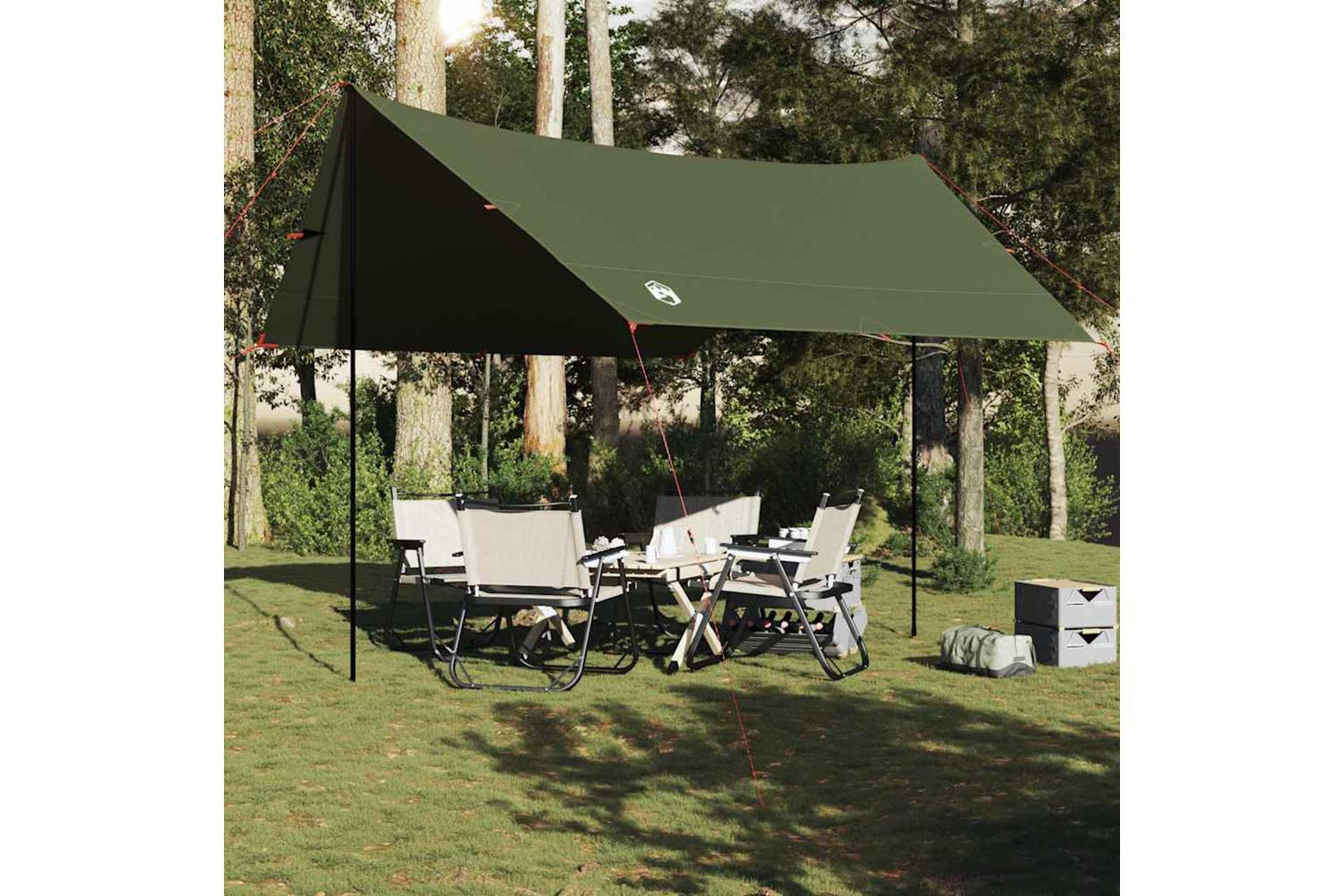 Vidaxl Camping Tarp Olive Green 462x306x211 Cm Waterproof-3