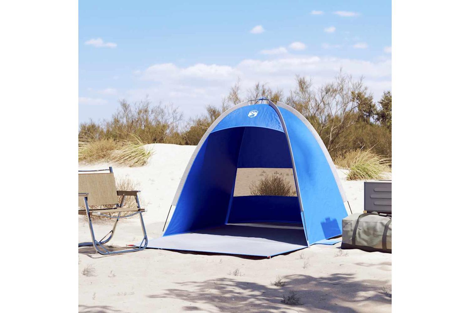 Vidaxl Beach Tent 3-person Azure Blue Waterproof-3