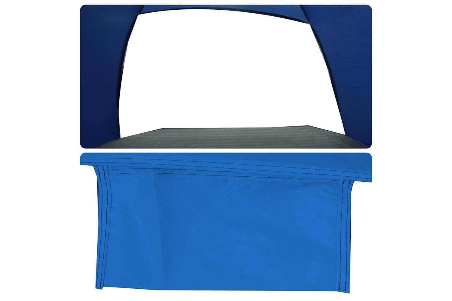 Vidaxl Beach Tent 3-person Azure Blue Waterproof-8