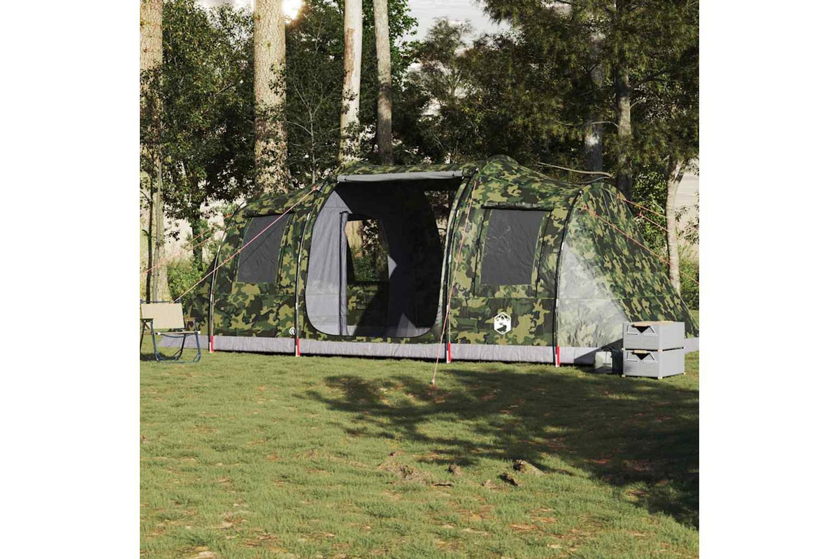 Vidaxl Camping Tent Tunnel 4-person Camouflage Waterproof-4