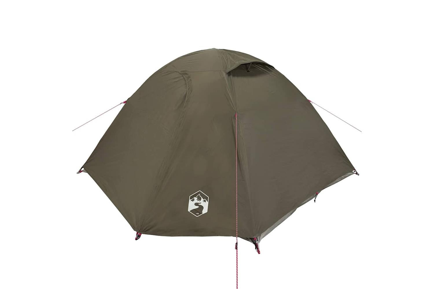 Vidaxl Camping Tent Dome 3-person Brown Waterproof-5