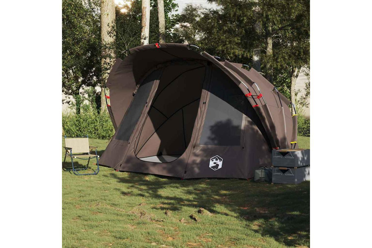 Vidaxl Fishing Tent 5-person Brown Waterproof-3