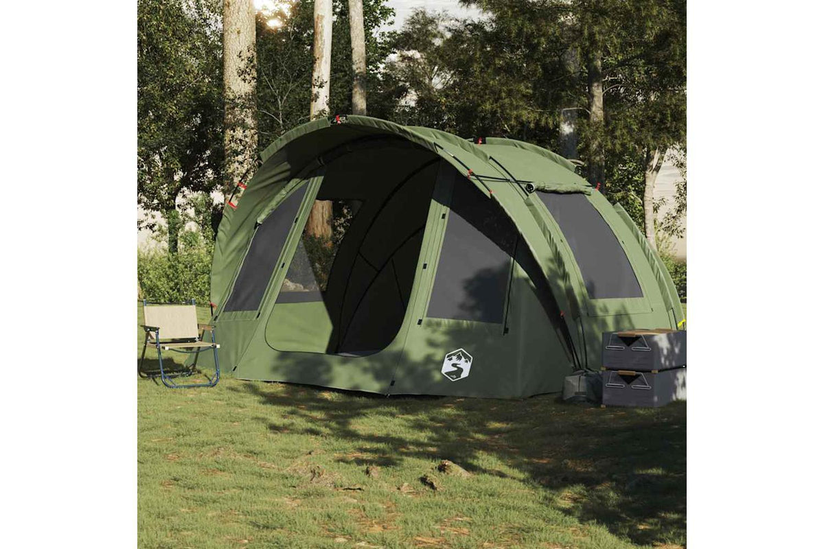Vidaxl Fishing Tent 2-person Olive Green Waterproof-3
