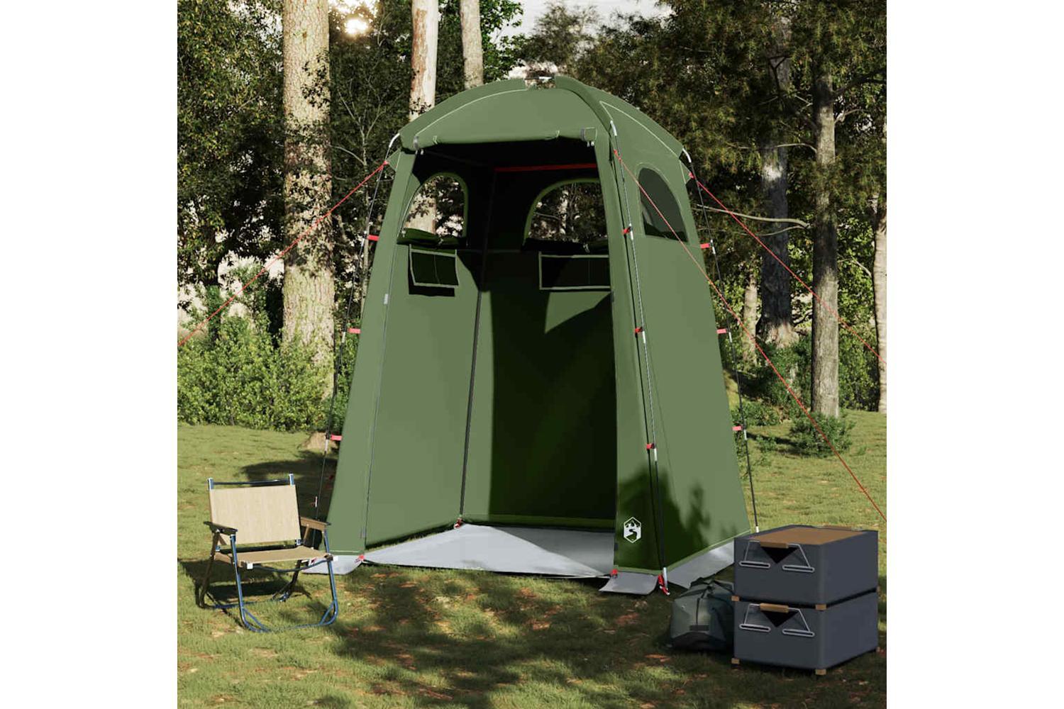 Vidaxl Shower Tent Olive Green Waterproof-3