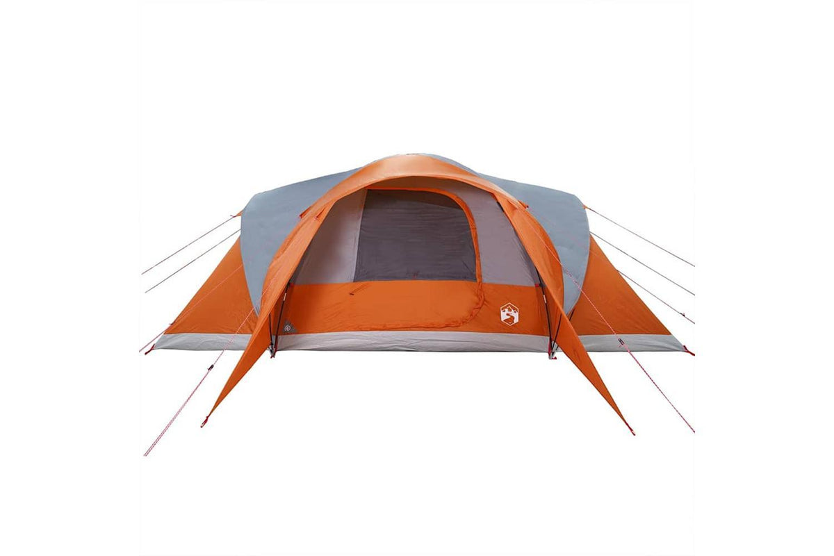Vidaxl Family Tent Dome 6-person Grey And Orange Waterproof-7