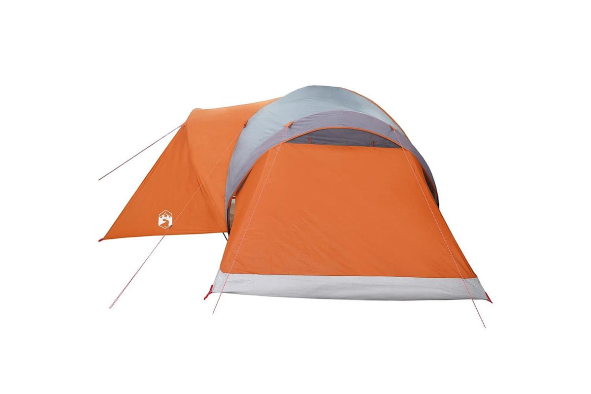 Vidaxl Family Tent Dome 6-person Grey And Orange Waterproof-8