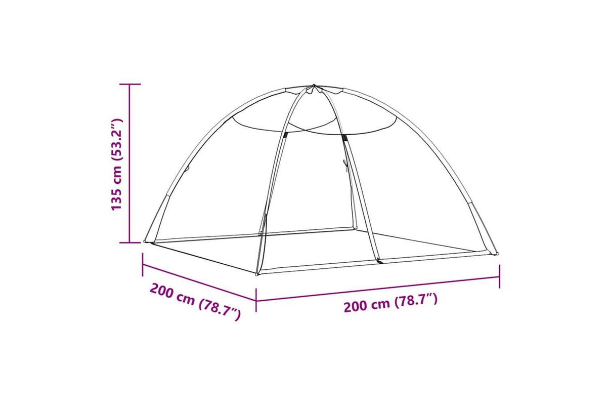 Vidaxl Mosquito Net Mongolia With Doors 220 Mesh White 200x200x135 Cm-8