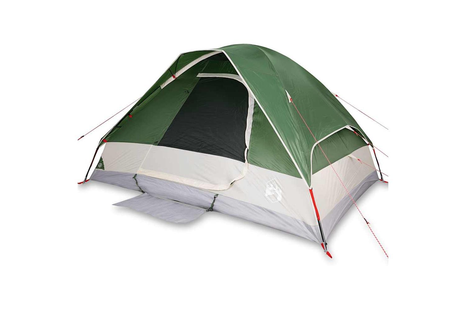 Vidaxl Camping Tent Dome 4-person Green Waterproof