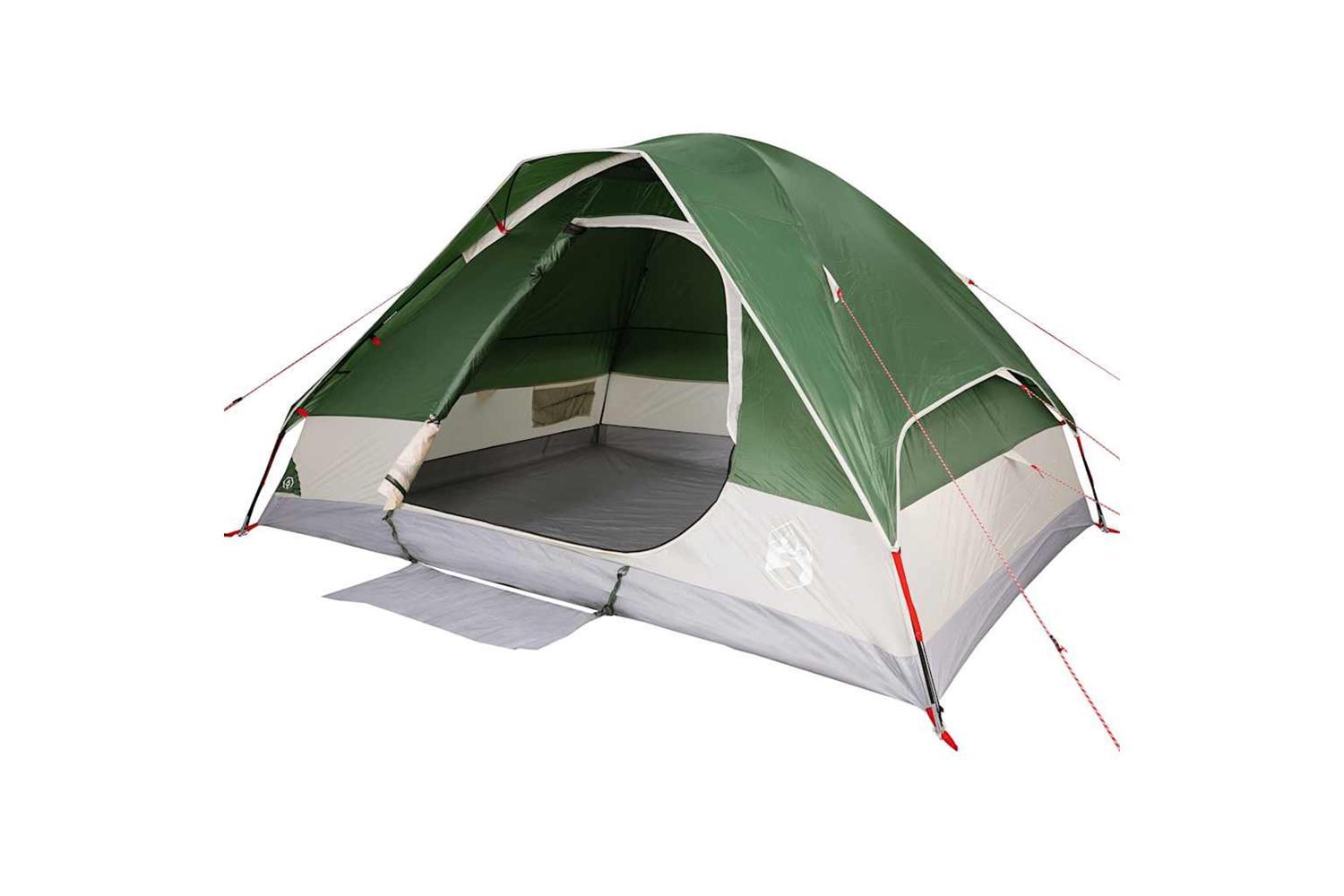 Vidaxl Camping Tent Dome 4-person Green Waterproof-5