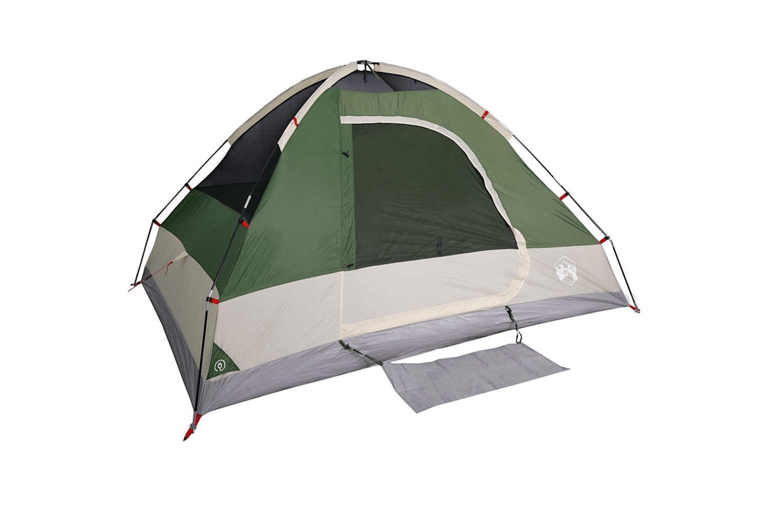 Vidaxl Camping Tent Dome 4-person Green Waterproof-8